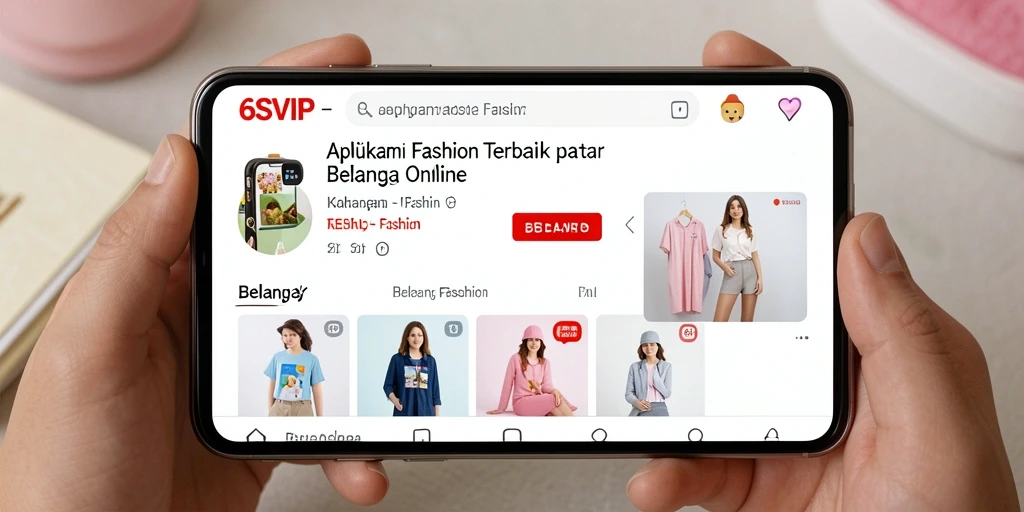 Tampilan antarmuka aplikasi Fashion 6SVIP yang menarik dan user-friendly.