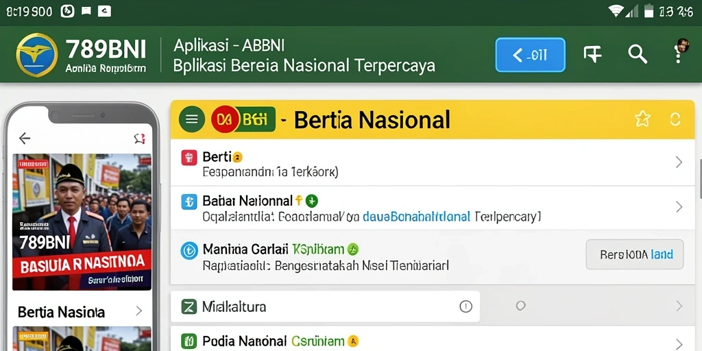 Antarmuka 789BNI yang intuitif dan informatif.