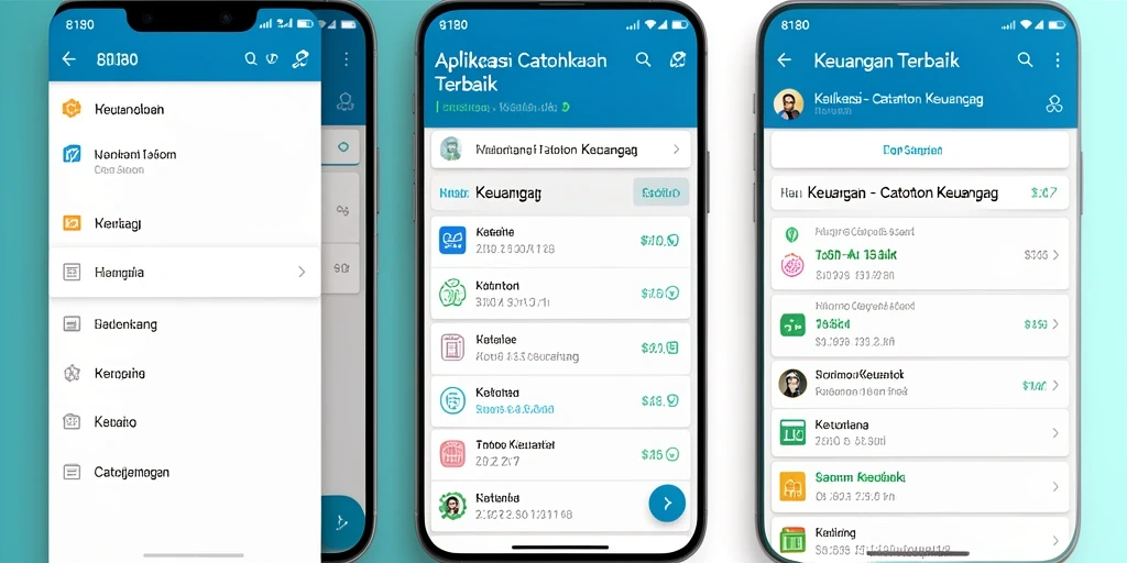 Antarmuka aplikasi Catatan Keuangan 8180 yang user-friendly dan sederhana.