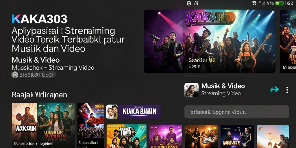 Antarmuka aplikasi KAKA303 yang intuitif untuk Streaming Video.